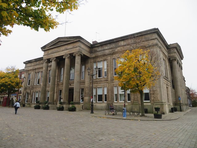Macclesfield Town Hall overlooking Market Place