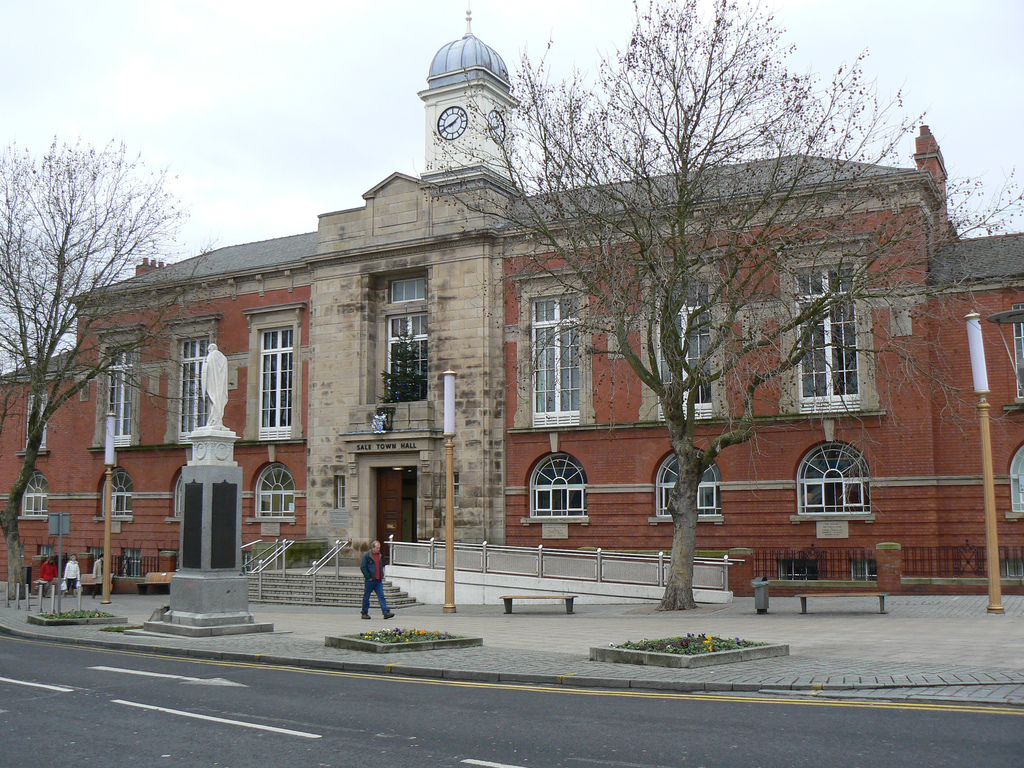 The frontage of Sale Town Hall