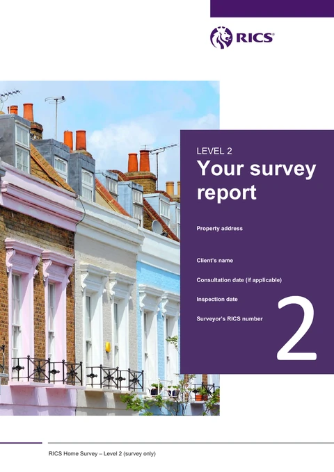 Official RICS Home Survey Level 2 sample report cover